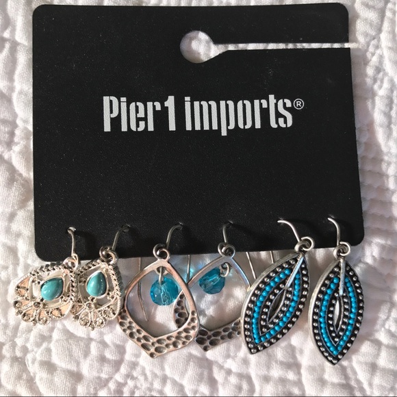 Pier 1 Imports Jewelry - Pier 1 Imports Earring Set Boho Turquoise NWT